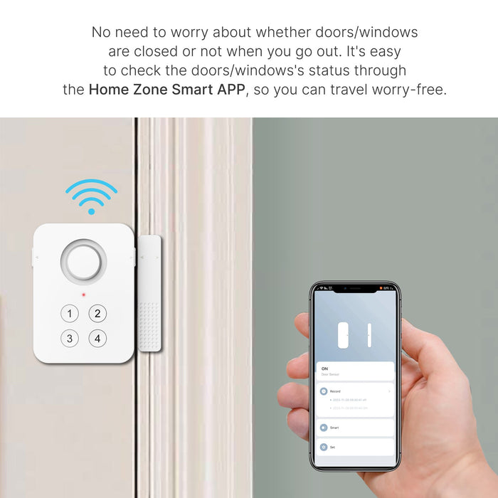 Wi-Fi Smart Keypad Controlled Window/Door Alarm, Walmart Exclusive